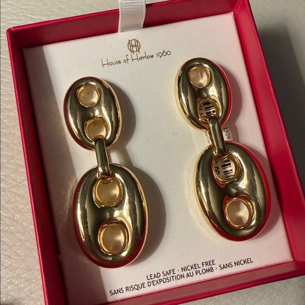 House of Harlow 1960 Gold Statement Earrings